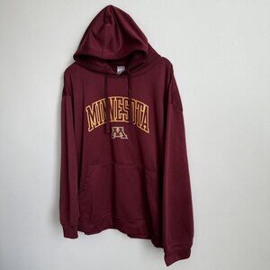 ProEdge - Unisex - Minnesota Hoodie - Maroon Gold Logo - College Pullover - 2XL